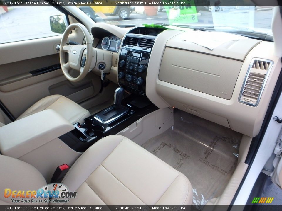 2012 Ford Escape Limited V6 4WD White Suede / Camel Photo #16