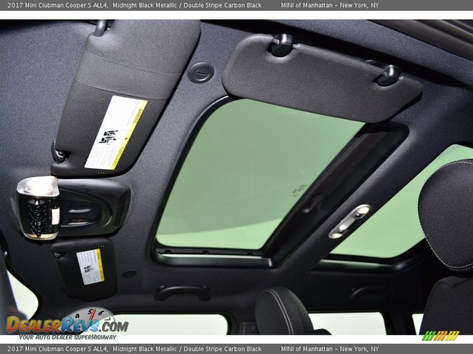 2017 Mini Clubman Cooper S ALL4 Midnight Black Metallic / Double Stripe Carbon Black Photo #10