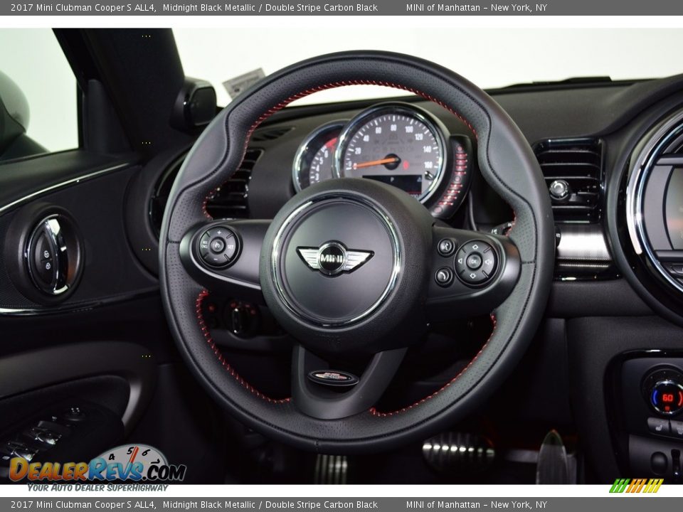 2017 Mini Clubman Cooper S ALL4 Midnight Black Metallic / Double Stripe Carbon Black Photo #14