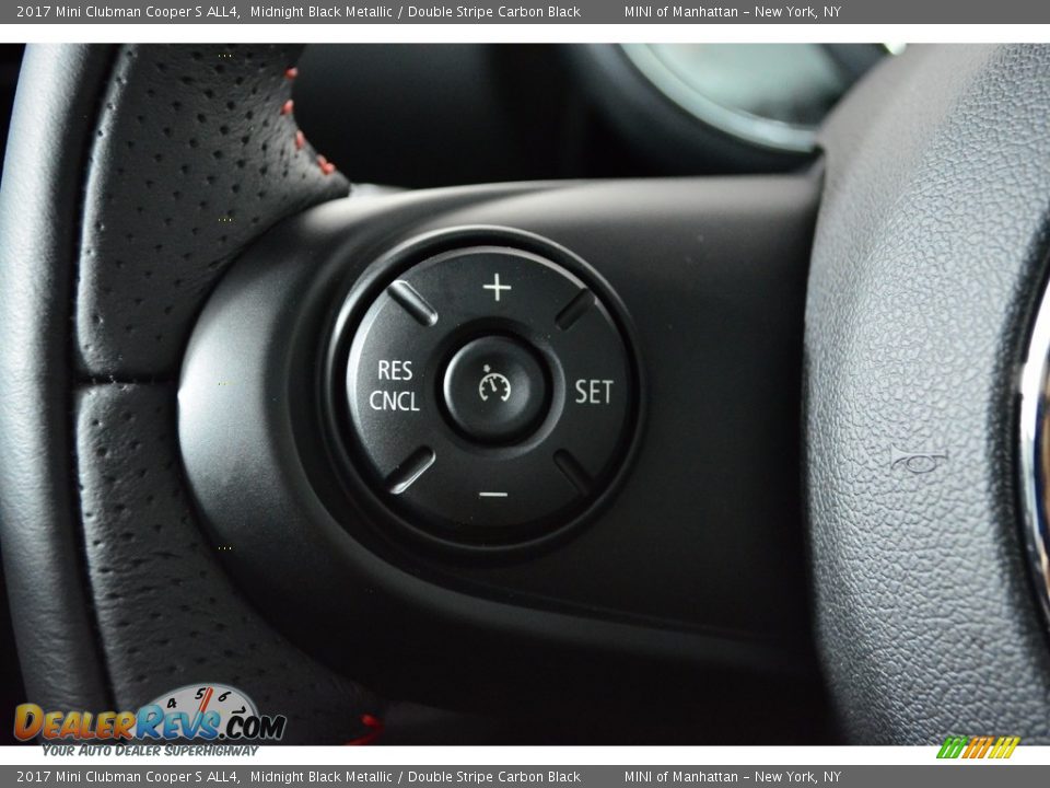2017 Mini Clubman Cooper S ALL4 Midnight Black Metallic / Double Stripe Carbon Black Photo #15