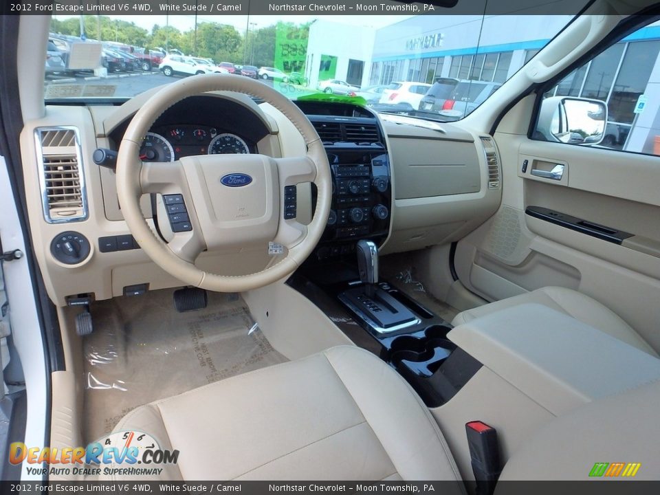 2012 Ford Escape Limited V6 4WD White Suede / Camel Photo #22