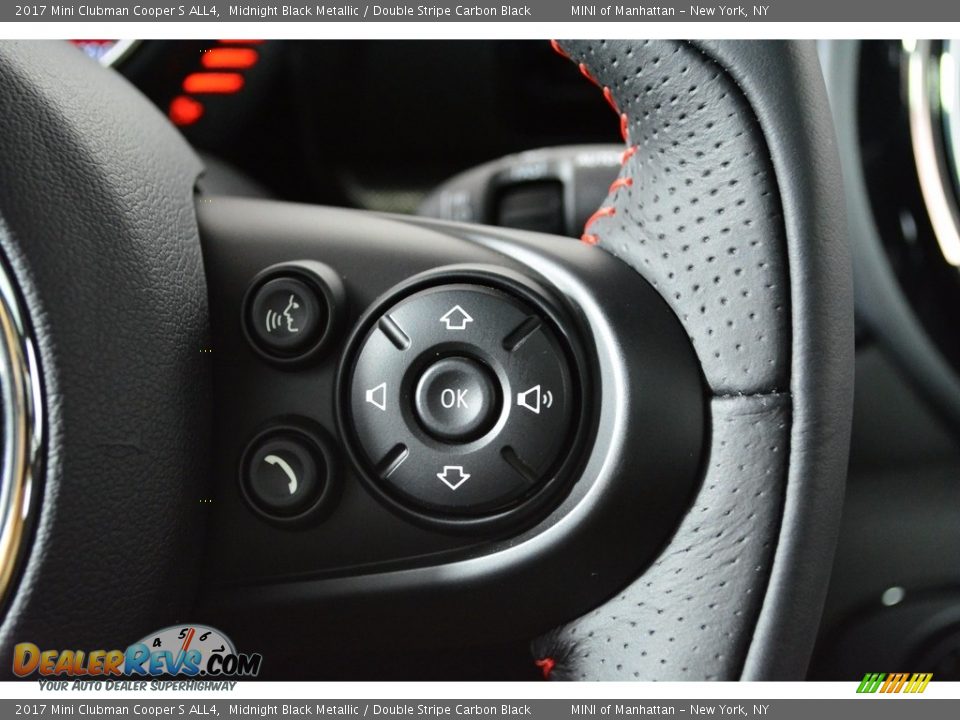 2017 Mini Clubman Cooper S ALL4 Midnight Black Metallic / Double Stripe Carbon Black Photo #16
