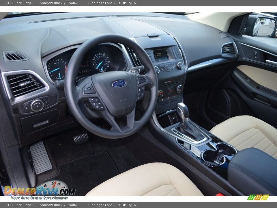 Ebony Interior - 2017 Ford Edge SE Photo #7