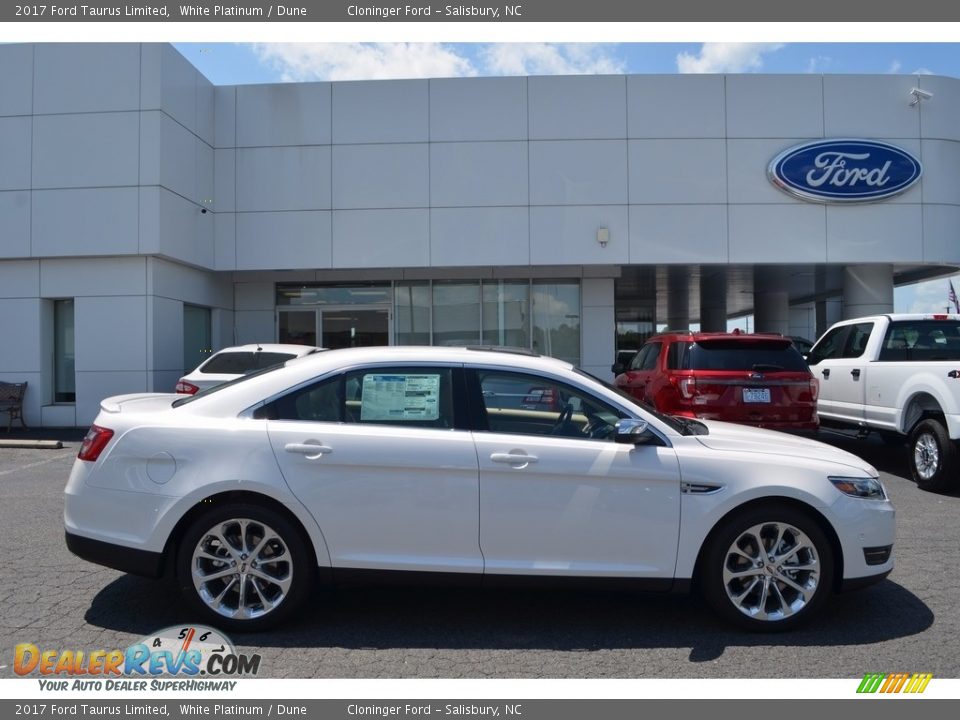 White Platinum 2017 Ford Taurus Limited Photo #2