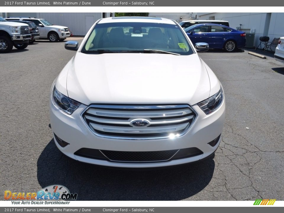 2017 Ford Taurus Limited White Platinum / Dune Photo #5