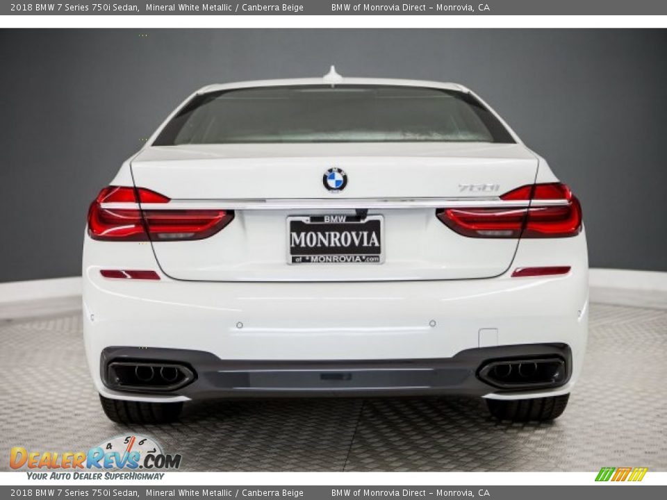 2018 BMW 7 Series 750i Sedan Mineral White Metallic / Canberra Beige Photo #4