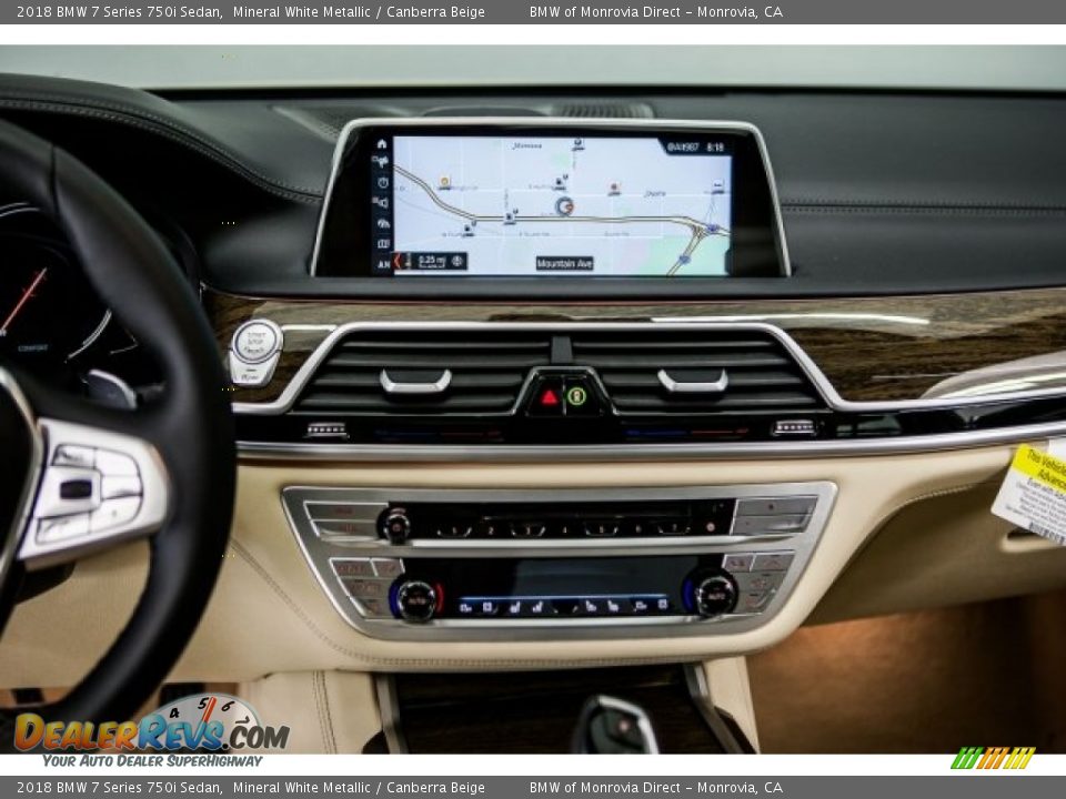 2018 BMW 7 Series 750i Sedan Mineral White Metallic / Canberra Beige Photo #6