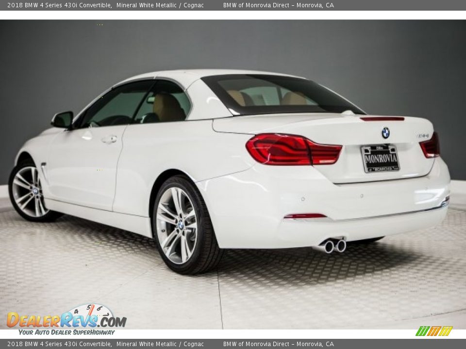 2018 BMW 4 Series 430i Convertible Mineral White Metallic / Cognac Photo #3