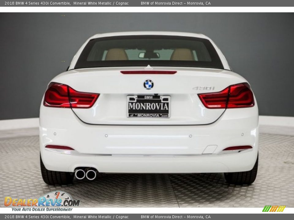 2018 BMW 4 Series 430i Convertible Mineral White Metallic / Cognac Photo #4