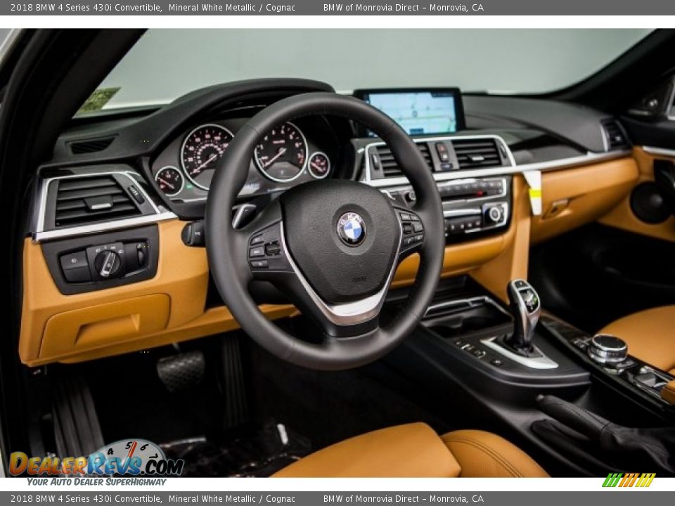2018 BMW 4 Series 430i Convertible Mineral White Metallic / Cognac Photo #5