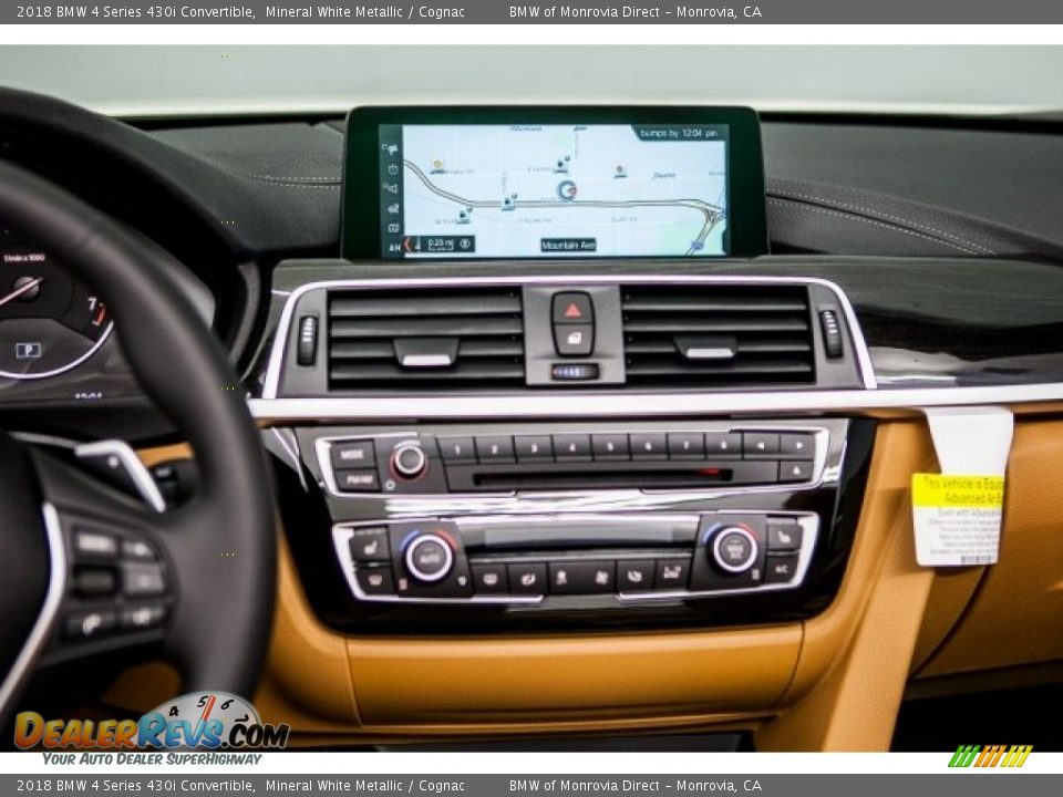 2018 BMW 4 Series 430i Convertible Mineral White Metallic / Cognac Photo #6