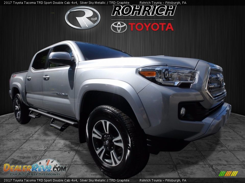2017 Toyota Tacoma TRD Sport Double Cab 4x4 Silver Sky Metallic / TRD Graphite Photo #1