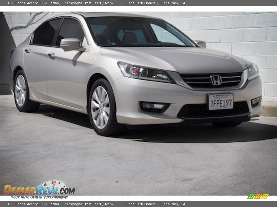 2014 Honda Accord EX-L Sedan Champagne Frost Pearl / Ivory Photo #1