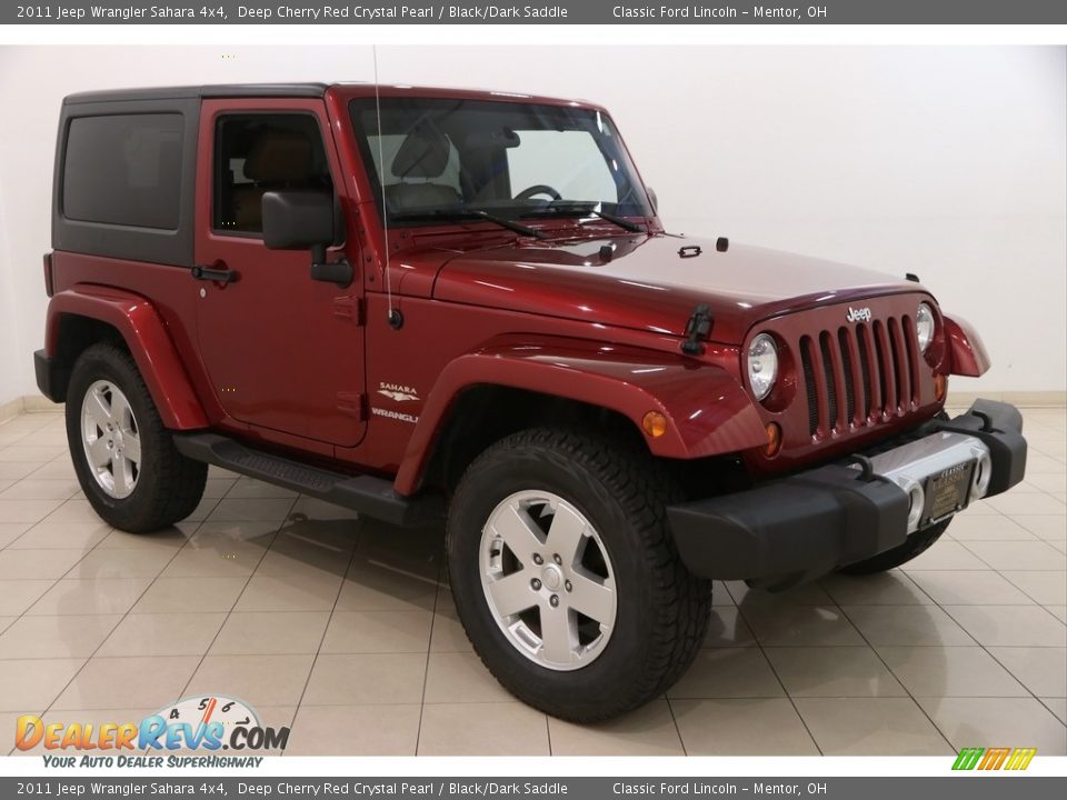 2011 Jeep Wrangler Sahara 4x4 Deep Cherry Red Crystal Pearl / Black/Dark Saddle Photo #1