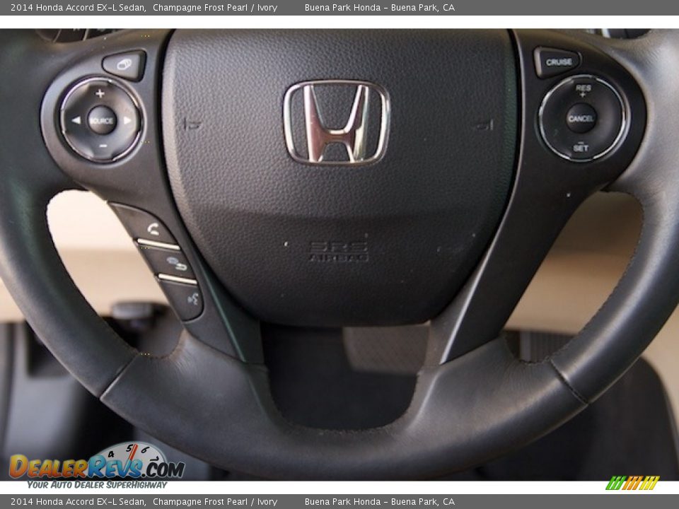 2014 Honda Accord EX-L Sedan Champagne Frost Pearl / Ivory Photo #11
