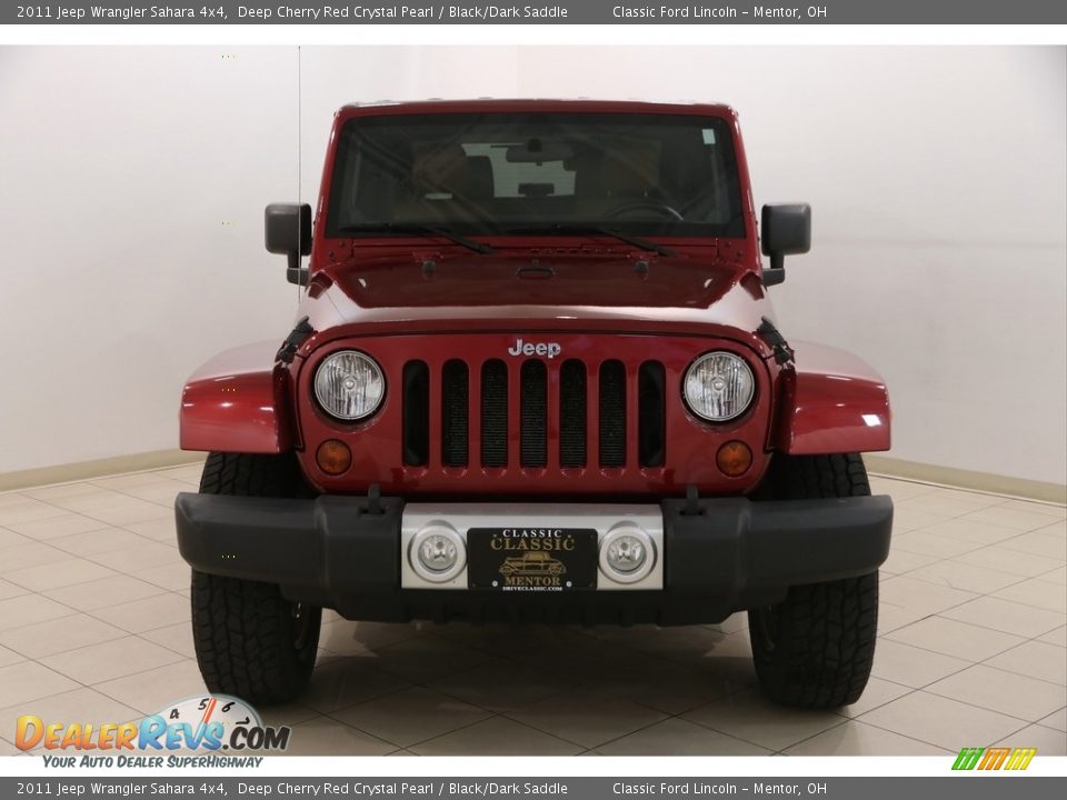 2011 Jeep Wrangler Sahara 4x4 Deep Cherry Red Crystal Pearl / Black/Dark Saddle Photo #2