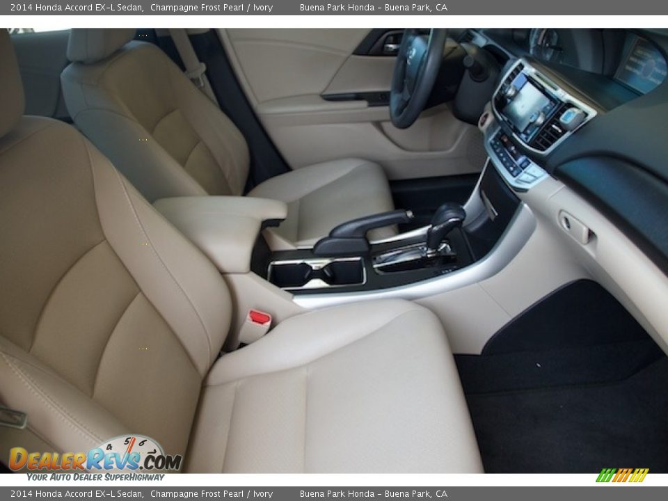 2014 Honda Accord EX-L Sedan Champagne Frost Pearl / Ivory Photo #17