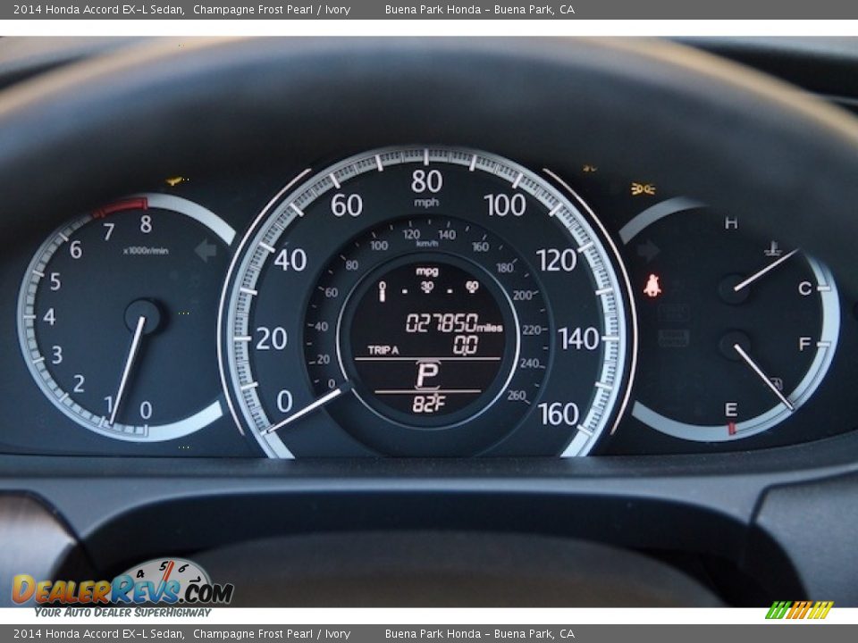 2014 Honda Accord EX-L Sedan Champagne Frost Pearl / Ivory Photo #23