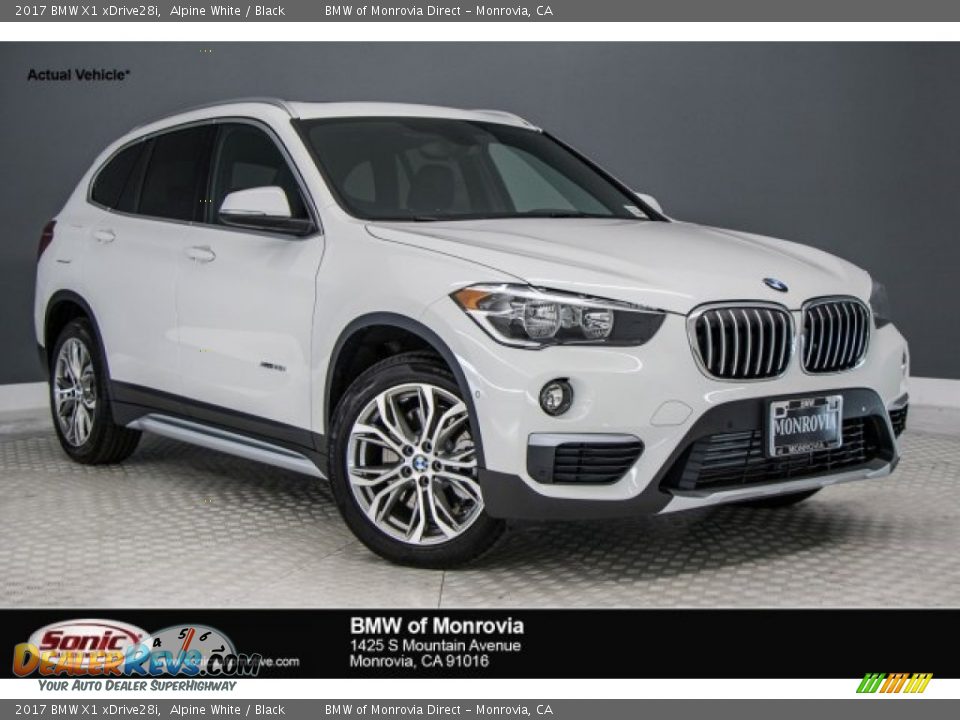 2017 BMW X1 xDrive28i Alpine White / Black Photo #1
