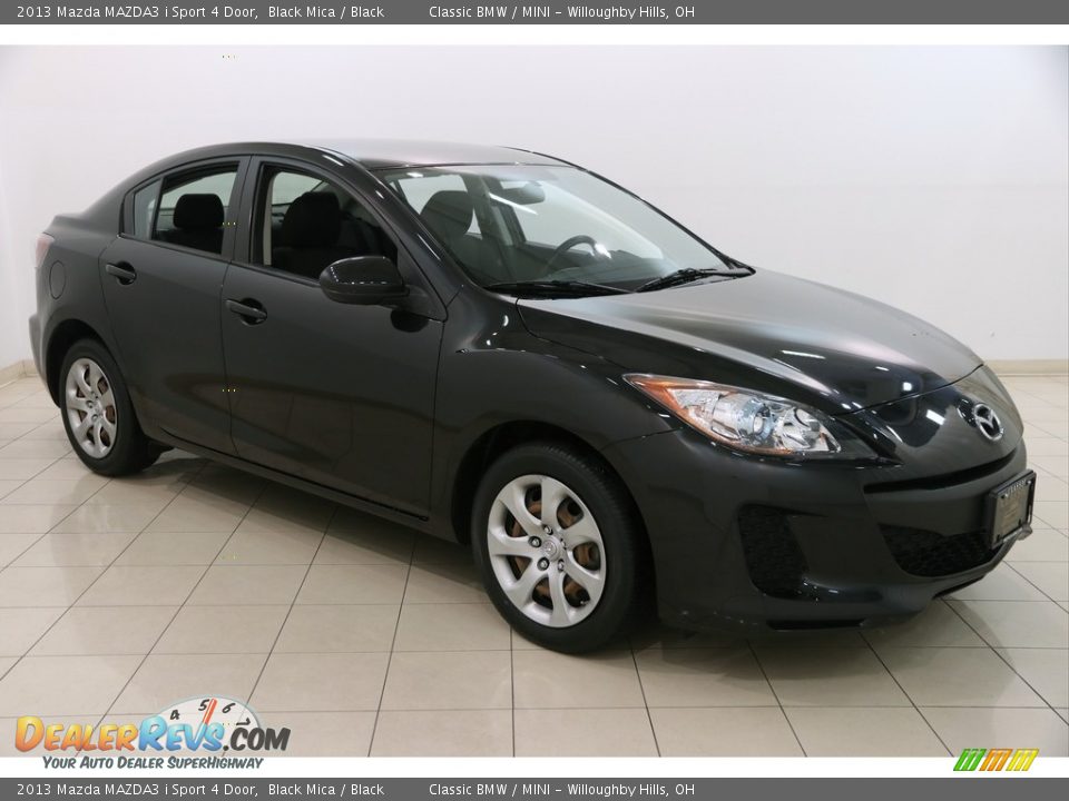 2013 Mazda MAZDA3 i Sport 4 Door Black Mica / Black Photo #1