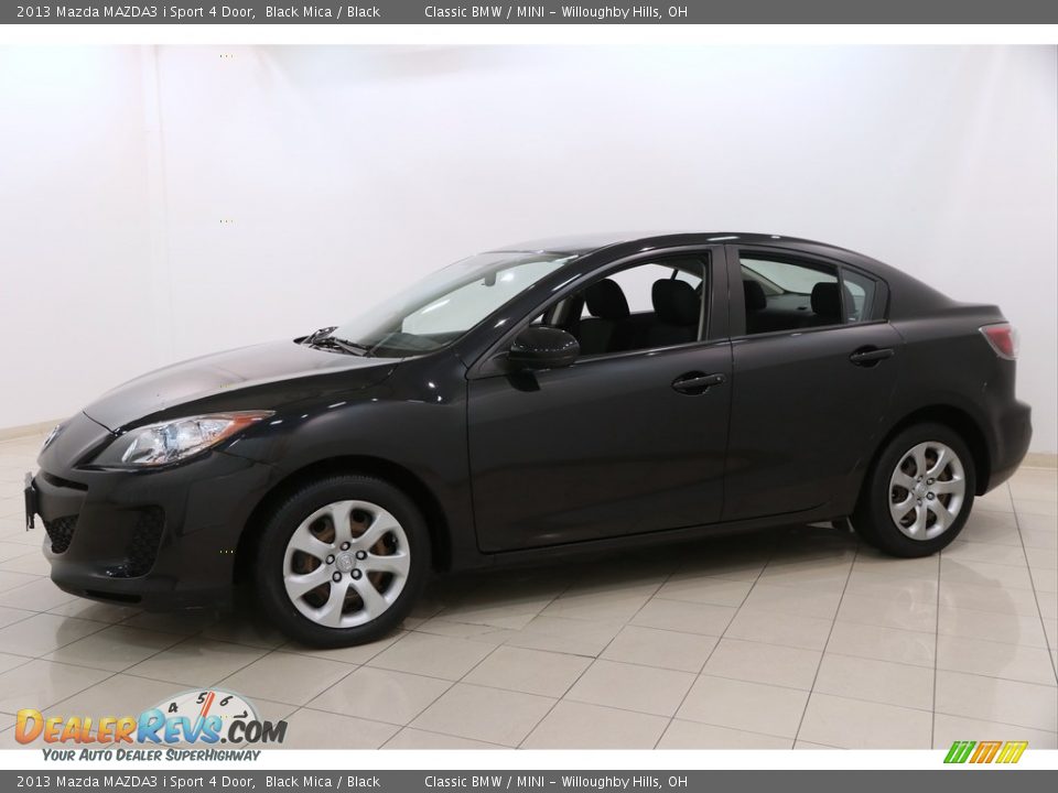 2013 Mazda MAZDA3 i Sport 4 Door Black Mica / Black Photo #3