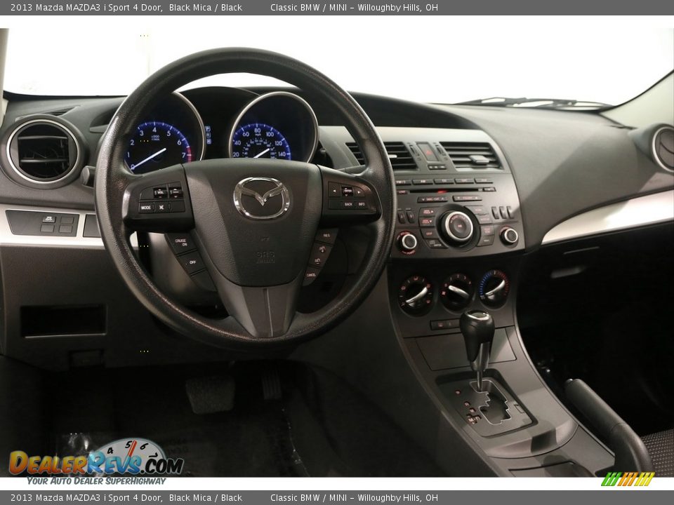 2013 Mazda MAZDA3 i Sport 4 Door Black Mica / Black Photo #6