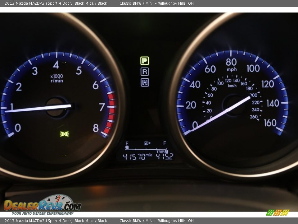 2013 Mazda MAZDA3 i Sport 4 Door Black Mica / Black Photo #8