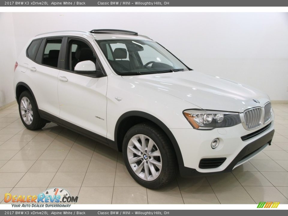 2017 BMW X3 xDrive28i Alpine White / Black Photo #1