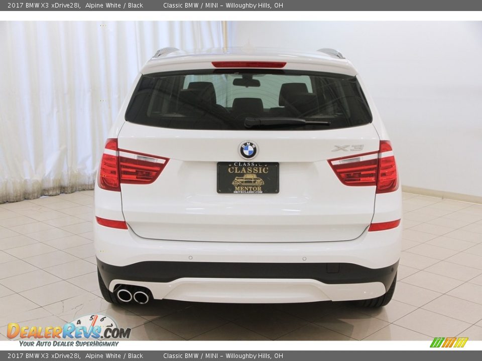 2017 BMW X3 xDrive28i Alpine White / Black Photo #10