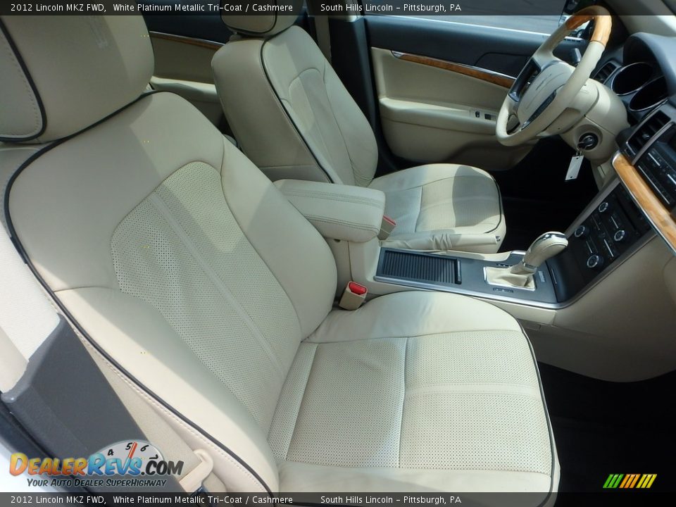 2012 Lincoln MKZ FWD White Platinum Metallic Tri-Coat / Cashmere Photo #10