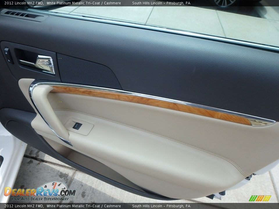 2012 Lincoln MKZ FWD White Platinum Metallic Tri-Coat / Cashmere Photo #13