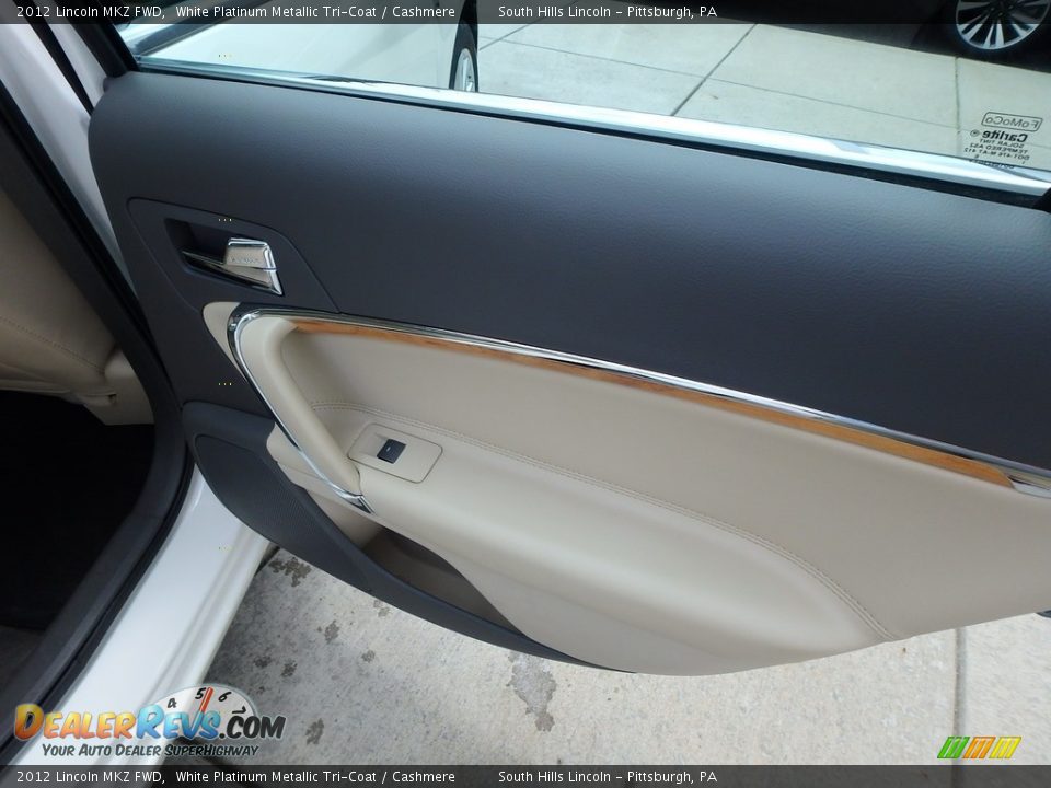 2012 Lincoln MKZ FWD White Platinum Metallic Tri-Coat / Cashmere Photo #15