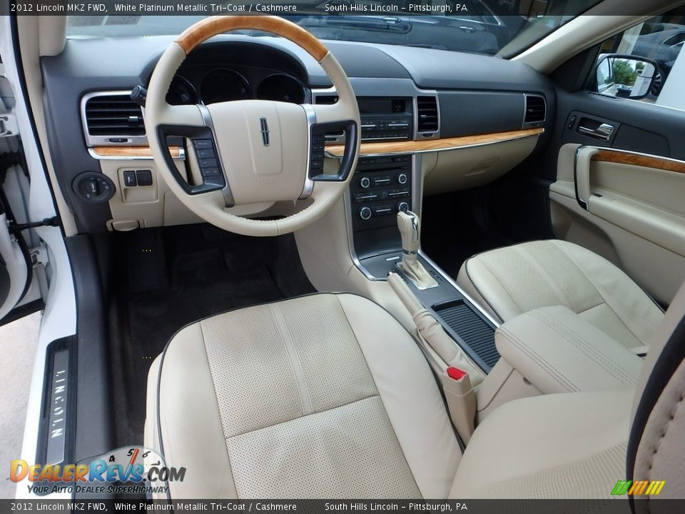 2012 Lincoln MKZ FWD White Platinum Metallic Tri-Coat / Cashmere Photo #18