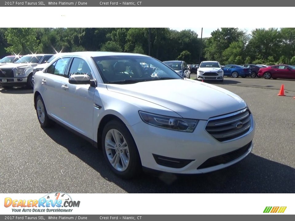 2017 Ford Taurus SEL White Platinum / Dune Photo #1