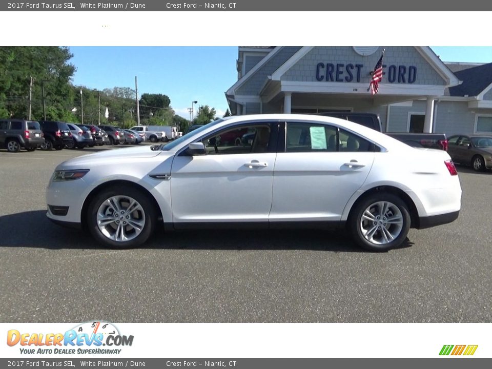 2017 Ford Taurus SEL White Platinum / Dune Photo #4