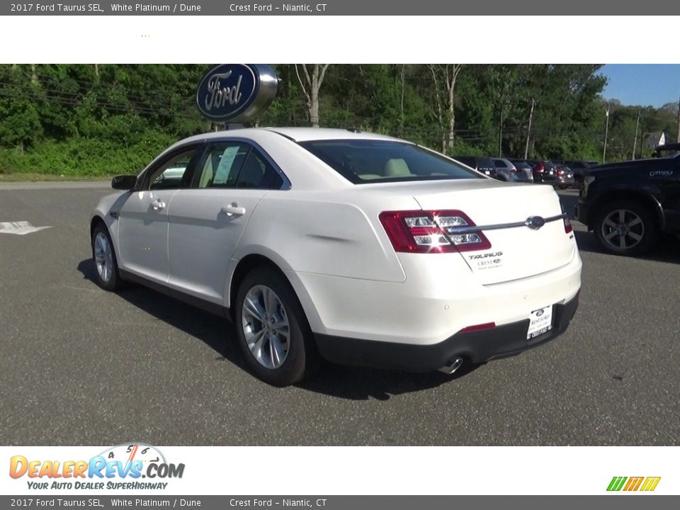 2017 Ford Taurus SEL White Platinum / Dune Photo #5