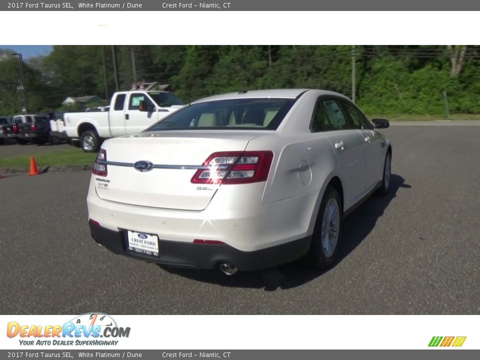 2017 Ford Taurus SEL White Platinum / Dune Photo #7