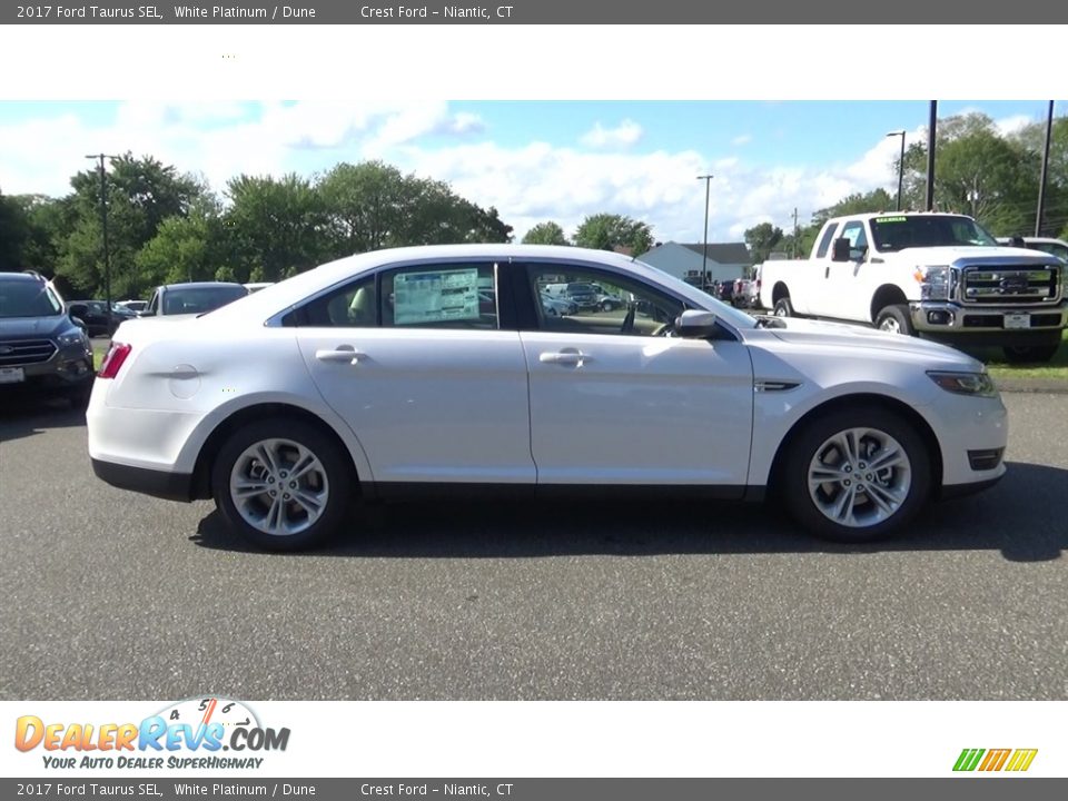 2017 Ford Taurus SEL White Platinum / Dune Photo #8