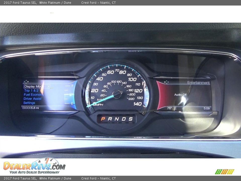 2017 Ford Taurus SEL White Platinum / Dune Photo #14