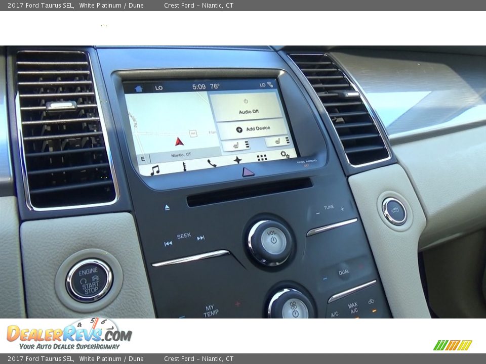 2017 Ford Taurus SEL White Platinum / Dune Photo #15