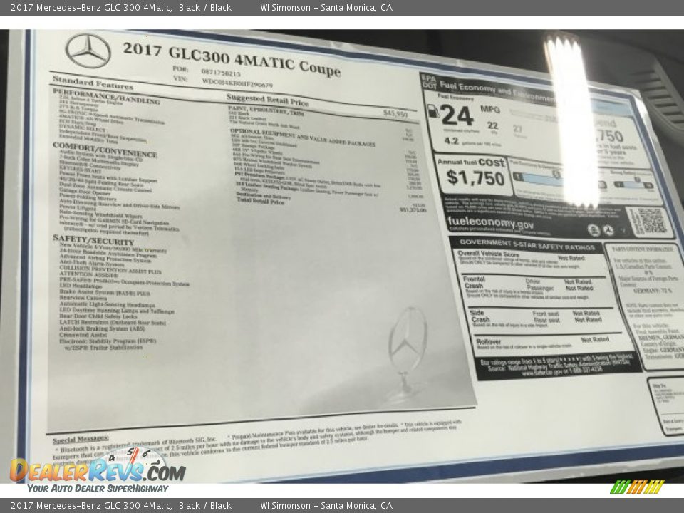 2017 Mercedes-Benz GLC 300 4Matic Black / Black Photo #11