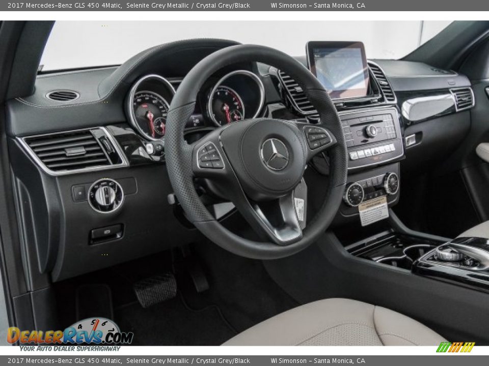 2017 Mercedes-Benz GLS 450 4Matic Selenite Grey Metallic / Crystal Grey/Black Photo #6