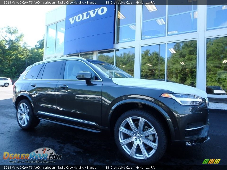 2018 Volvo XC90 T6 AWD Inscription Savile Grey Metallic / Blonde Photo #1