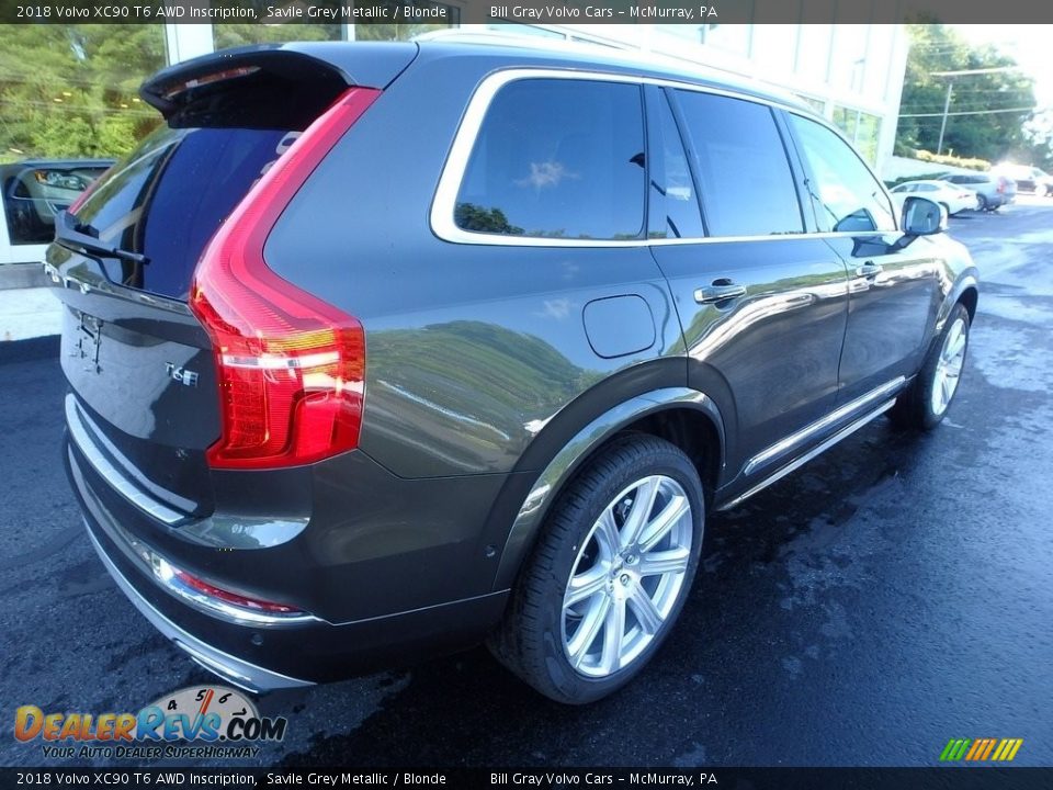 2018 Volvo XC90 T6 AWD Inscription Savile Grey Metallic / Blonde Photo #2