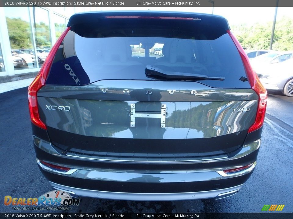 2018 Volvo XC90 T6 AWD Inscription Savile Grey Metallic / Blonde Photo #3