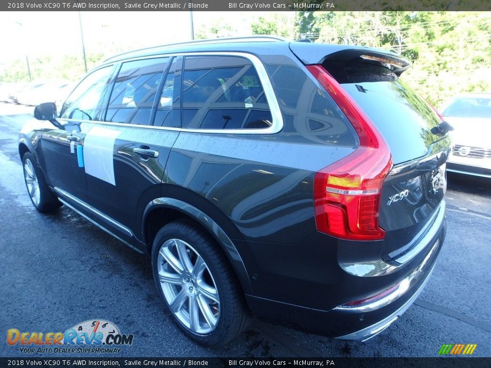2018 Volvo XC90 T6 AWD Inscription Savile Grey Metallic / Blonde Photo #4