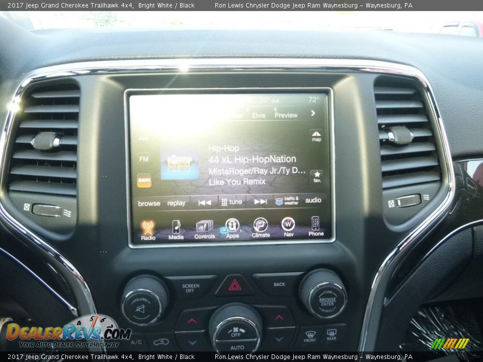 2017 Jeep Grand Cherokee Trailhawk 4x4 Bright White / Black Photo #15