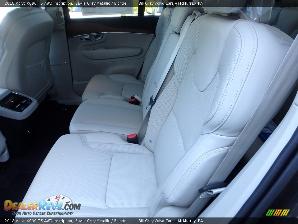 2018 Volvo XC90 T6 AWD Inscription Savile Grey Metallic / Blonde Photo #9