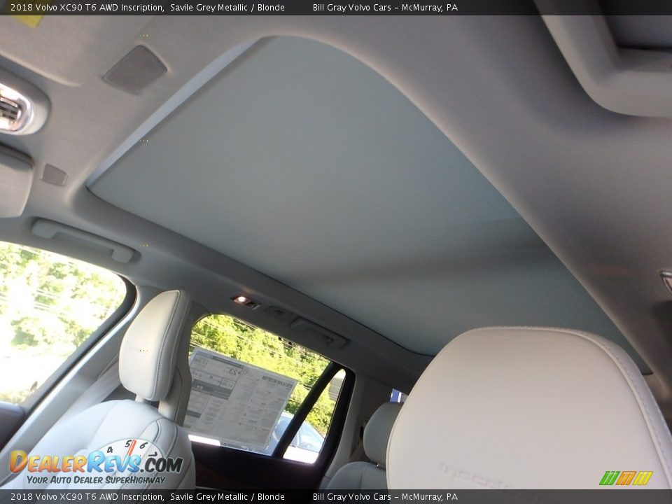 2018 Volvo XC90 T6 AWD Inscription Savile Grey Metallic / Blonde Photo #14