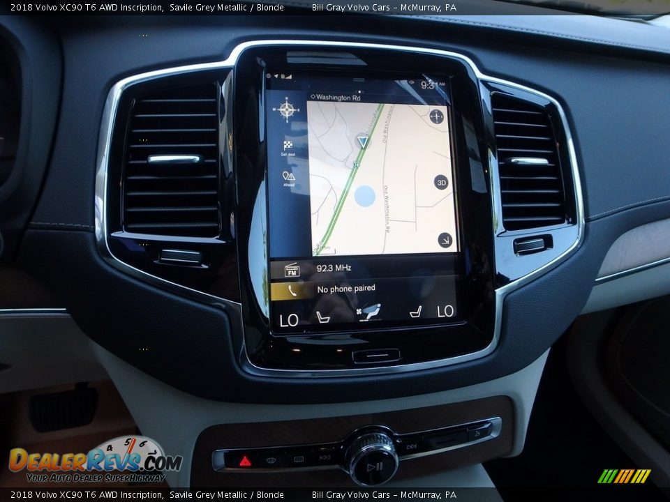 2018 Volvo XC90 T6 AWD Inscription Savile Grey Metallic / Blonde Photo #15